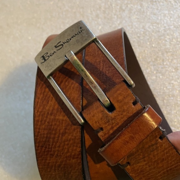 Ben Sherman Men's Brown Leather Belt 38 - Picture 3 of 9